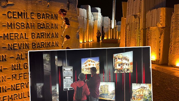 Marmara Depremi'nin 27. yılında hayatını kaybedenler için anıtlar karanfillerle donatıldı. Deprem anıtı önünde yanan mumlar ve bırakılan karanfiller