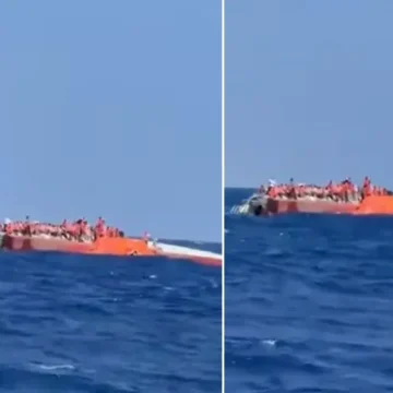 Girne açıklarında alabora olan katamaran tipi yolcu gemisinde yürütülen kurtarma çalışması