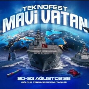 Gölcük Tersanesi Komutanlığı'nda düzenlenecek TEKNOFEST Mavi Vatan festivali için hazırlık alanı