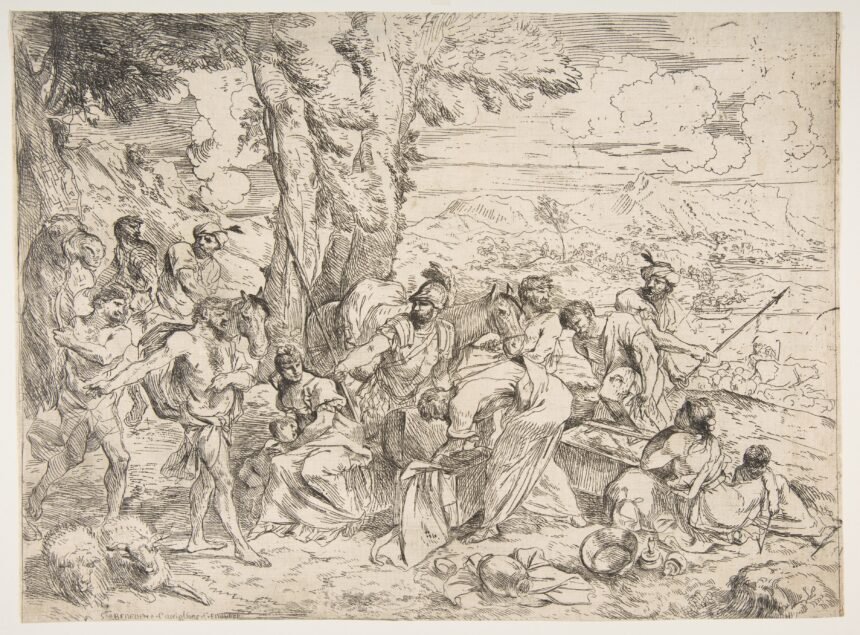 “Laban searching for idols among Jacob's possessions MET DP816389.jpg” · Fotoğraf: Giovanni Benedetto Castiglione · CC0 · Wikimedia Commons İtalya'da müzeden çalınan tablonun boş kalan çerçevesi