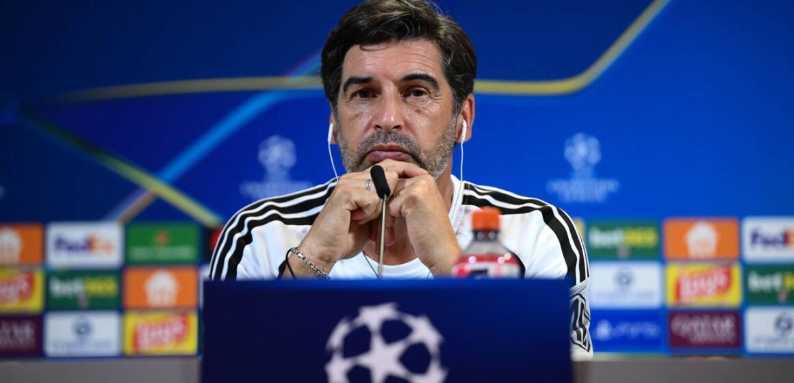 Paulo Fonseca, Fenerbahçe maçı öncesi düzenlediği basın toplantısında açıklamalarda bulundu Lyon Teknik Direktörü Paulo Fonseca basın toplantısında konuşuyor