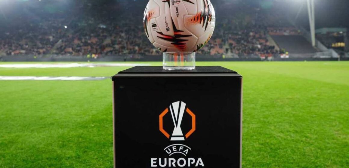 UEFA Avrupa Ligi play-off turu ilk maçlarında sahne alan ekiplerden birinde gol sevinci. UEFA Avrupa Ligi play-off turu ilk maçında bir gol sevinci