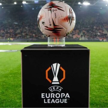 UEFA Avrupa Ligi play-off turu ilk maçlarında sahne alan ekiplerden birinde gol sevinci. UEFA Avrupa Ligi play-off turu ilk maçında bir gol sevinci