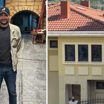 Olay yerine sevk edilen ekipler villanın balkonuna merdivenle ulaştı Üsküdar'daki villada itfaiye ekiplerinin balkona ulaştığı görüntü