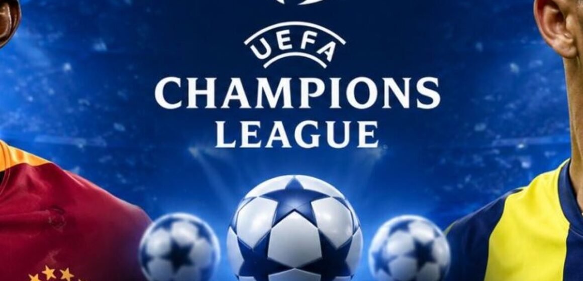 Galatasaray ve Fenerbahçe, 2026-2027 sezonu Şampiyonlar Ligi lig aşamasında Türkiye'yi temsil edecek. Avrupa futbolunun zirvesini temsil eden ışıklı stadyum ve Şampiyonlar Ligi ambiyansı