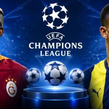 Galatasaray ve Fenerbahçe, 2026-2027 sezonu Şampiyonlar Ligi lig aşamasında Türkiye'yi temsil edecek. Avrupa futbolunun zirvesini temsil eden ışıklı stadyum ve Şampiyonlar Ligi ambiyansı