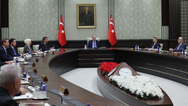 Cumhurbaşkanlığı Kabinesi bugün Beştepe'de toplandı Cumhurbaşkanlığı Kabinesi toplantısının yapıldığı salona ilişkin temsili görüntü